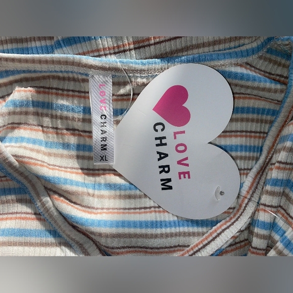 NWT LOVE CHARM TOP SHORT SLEEVES SIZE XL - Picture 5 of 6